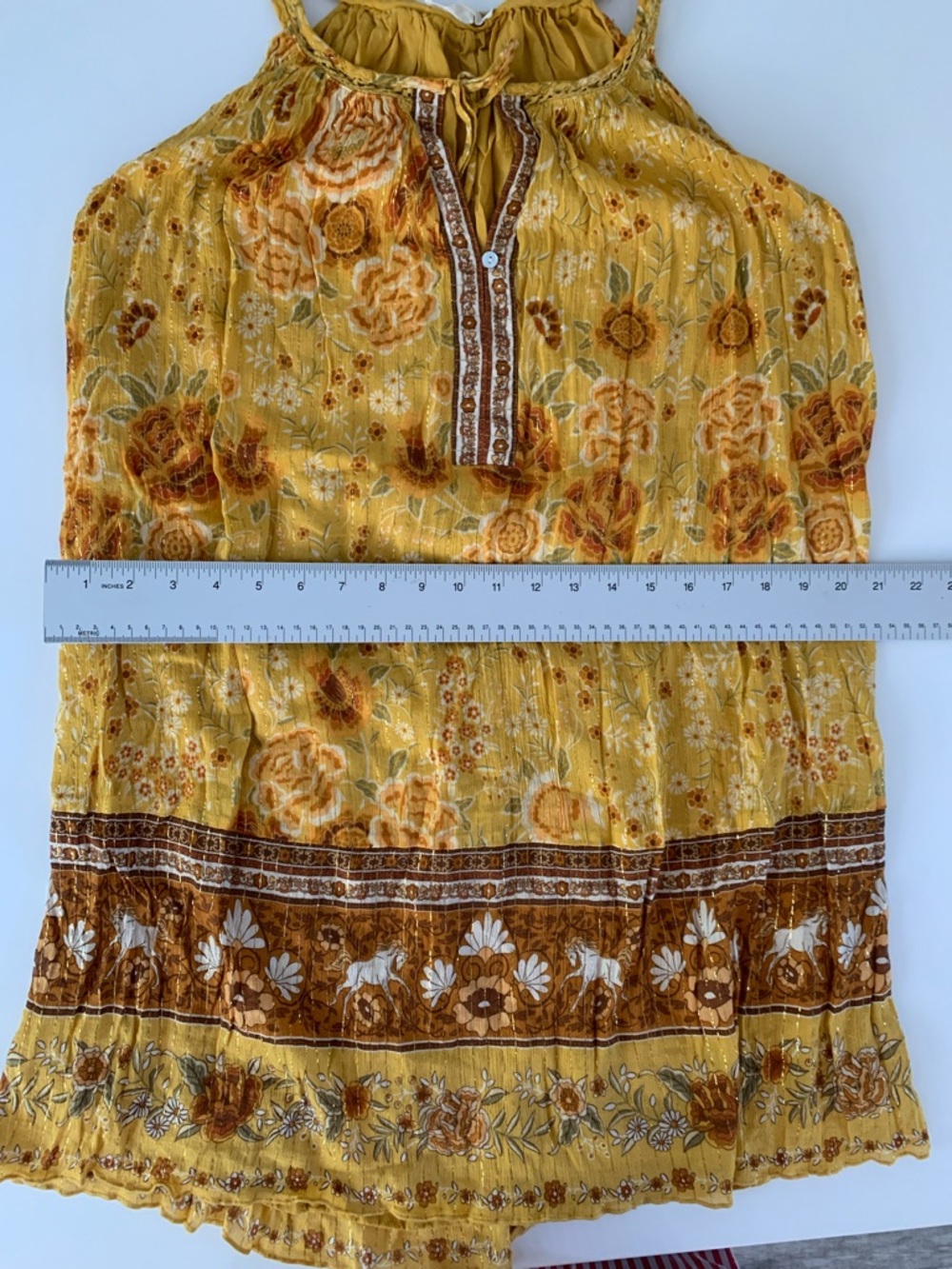 Spell & The Gypsy Sunflower Floral Boho Dress Size Small Altered - Picture 9 of 9